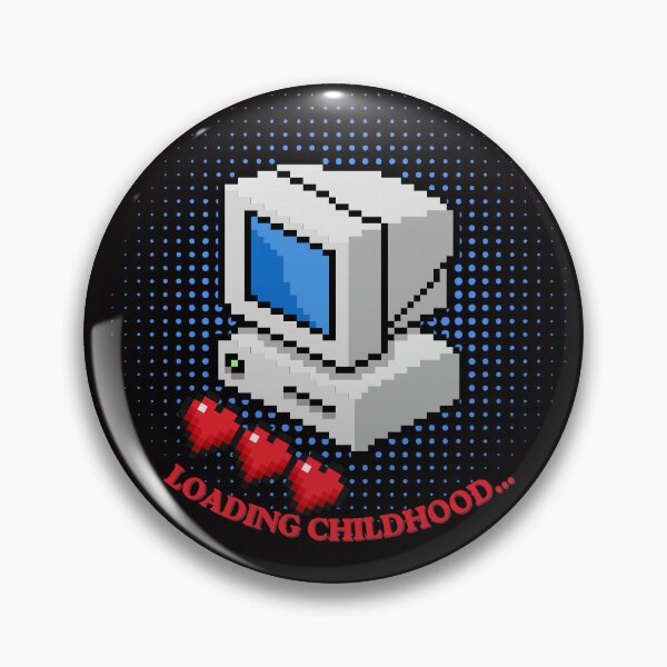 Item preview, Loading Childhood – Retro Computer Pixel Art Nostalgia Design designed and sold by Tadeusz1.