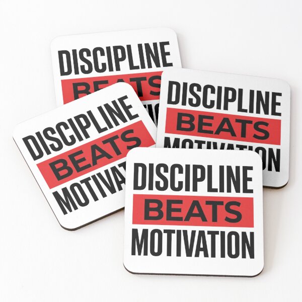 Item preview, Discipline triumphs over motivation – Typography design designed and sold by Ahmedsyde.