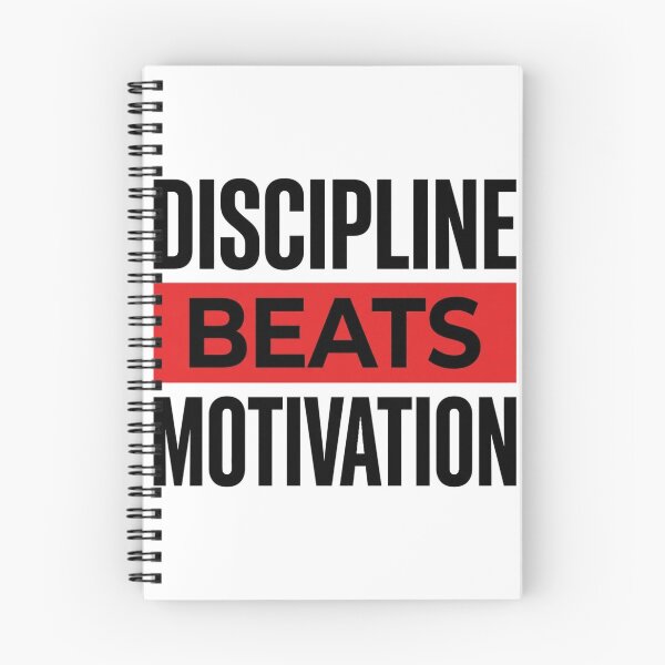 Item preview, Discipline triumphs over motivation – Typography design designed and sold by Ahmedsyde.