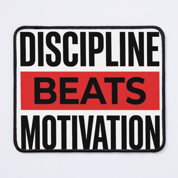 Item preview, Discipline triumphs over motivation – Typography design designed and sold by Ahmedsyde.