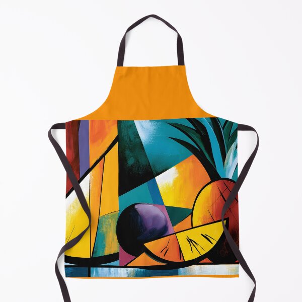 Item preview, Tropical Harvest in Abstract Color - Pineapple Melon and Vibrant Fruit Shapes in Geometric Motion designed and sold by OlfactoART Studio.