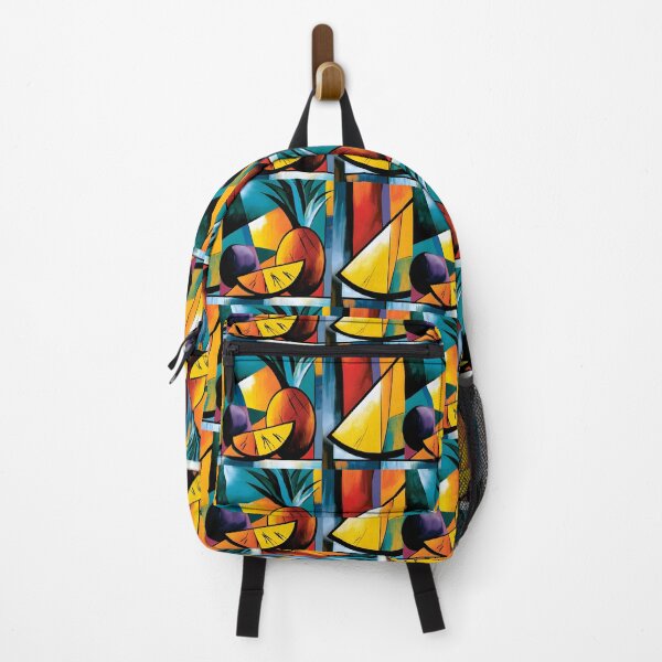 Item preview, Tropical Harvest in Abstract Color - Pineapple Melon and Vibrant Fruit Shapes in Geometric Motion designed and sold by OlfactoART Studio.