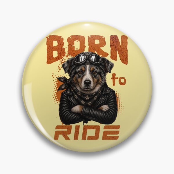 Item preview, Australian Shepherd Biker Design – Born To Ride Funny Motorcycle Australian Shepherd Gift designed and sold by PixelsPaws.