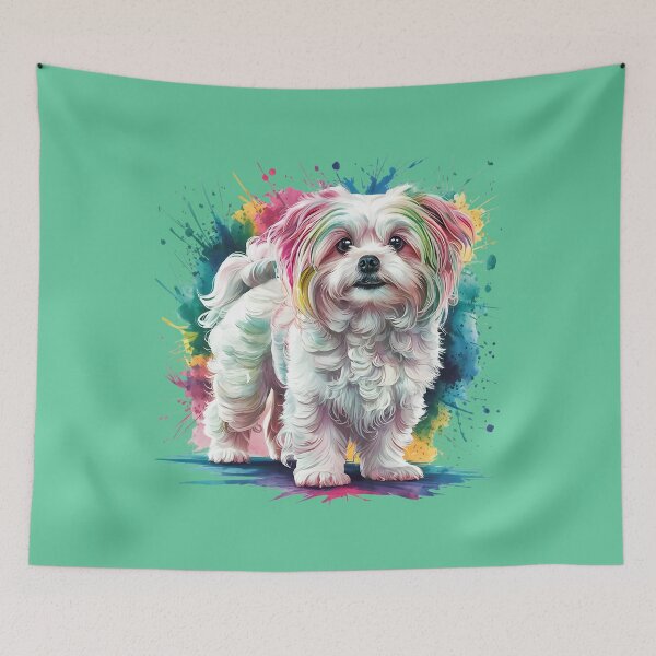 Item preview, Colorful Watercolor Maltese  designed and sold by Menlbear.
