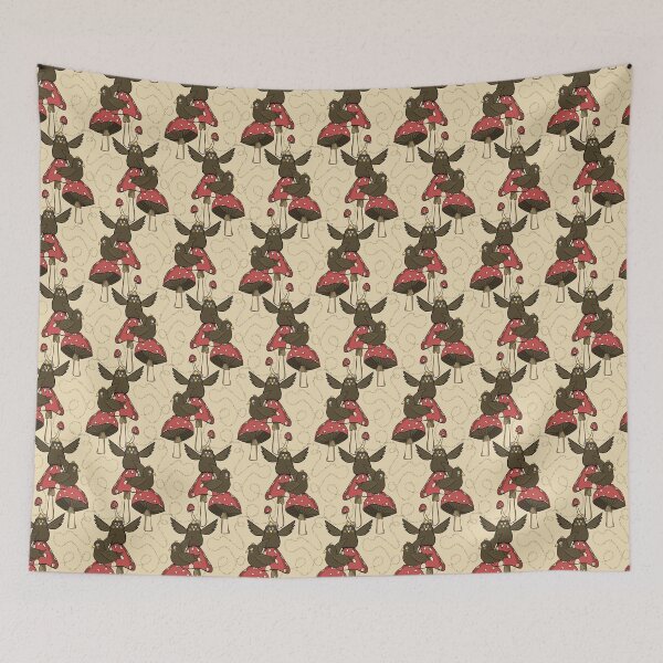 Item preview, Enchanted birds and mushrooms designed and sold by Fiorart Studio .