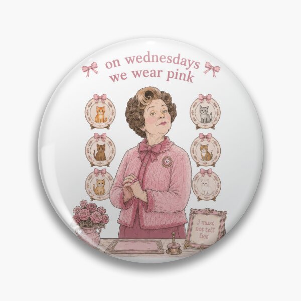 Item preview, Wednesdays We Wear Pink Cat Lady (Dolores) designed and sold by pixiedustpaint.