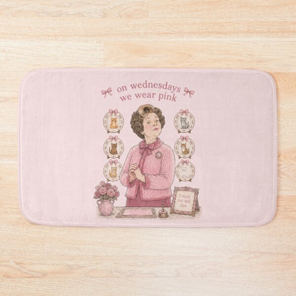 Item preview, Wednesdays We Wear Pink Cat Lady (Dolores) designed and sold by pixiedustpaint.