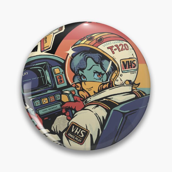 Item preview, VHS Space Pilot – Retro Analog Astronaut Cockpit Art | Lo-Fi Sci-Fi Illustration designed and sold by Cataverse.
