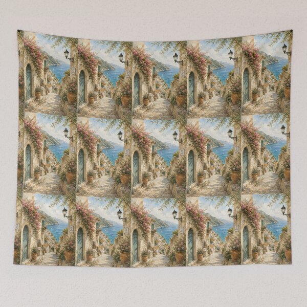 Item preview, Floral Path to the Blue Horizon designed and sold by  RoseCraft Atelier.