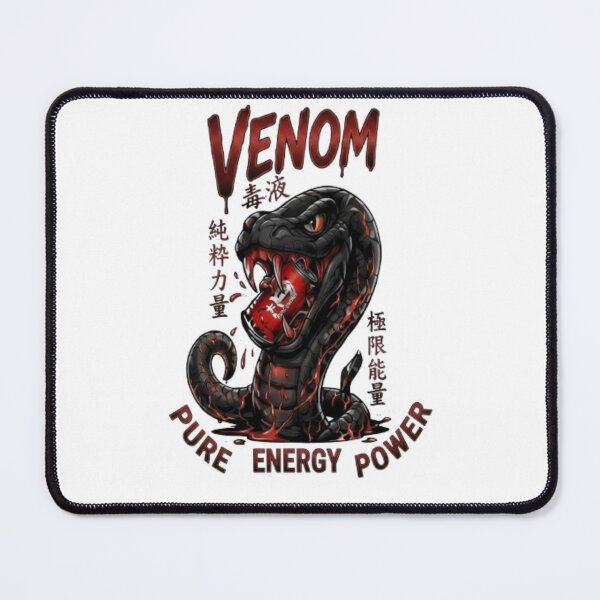 Item preview, Aggressive black snake with energy drink design designed and sold by Ahmedsyde.