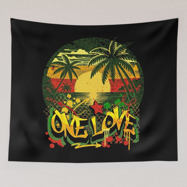 Item preview, One Love Jamaican Sunset designed and sold by rastaseed.