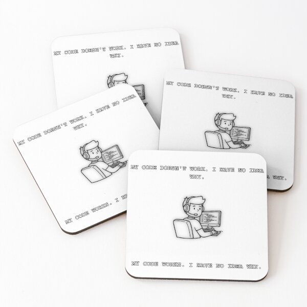 Item preview, Funny Programmer Meme Code Doesn't Work Computer Science designed and sold by DailyStickerLab.