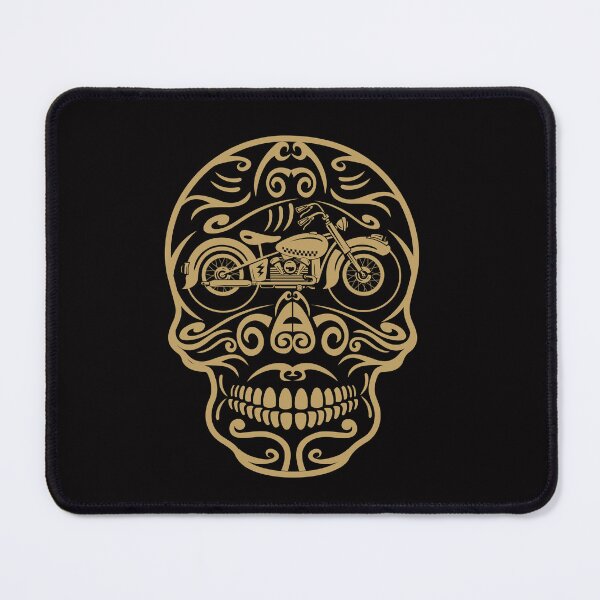 Item preview, GOLDEN RETRO SKULL-MOTORCYCLE designed and sold by PUBLI-KREA.
