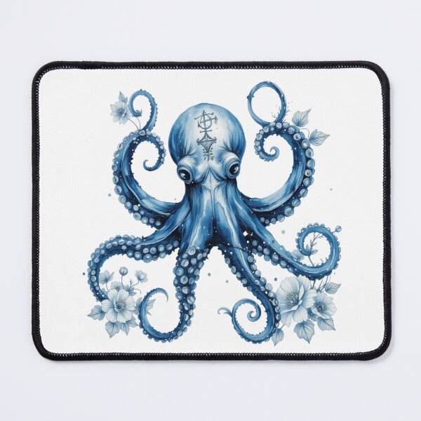 Item preview, Blue Octopus Flowers designed and sold by asideables.