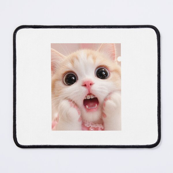 Item preview, Shocked Kitten With Braces designed and sold by LovelyCatGalaxy.