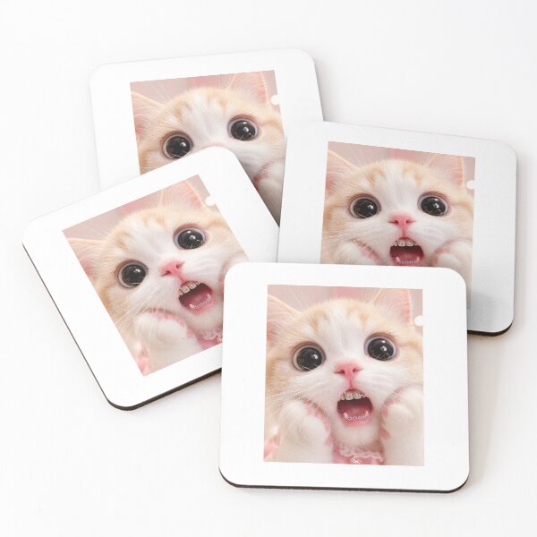 Item preview, Shocked Kitten With Braces designed and sold by LovelyCatGalaxy.