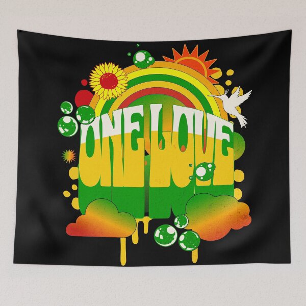 Item preview, Rasta One Love Retro designed and sold by rastaseed.