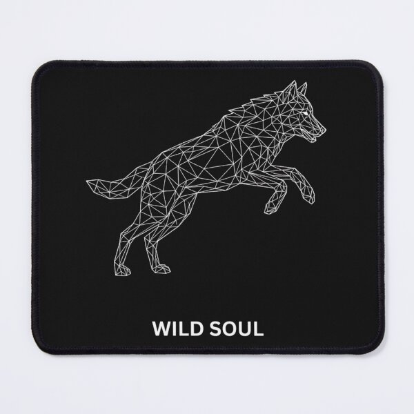 Item preview, Geometric Pushing Jumping Wolf Line Art Design designed and sold by GiggleInkTees.