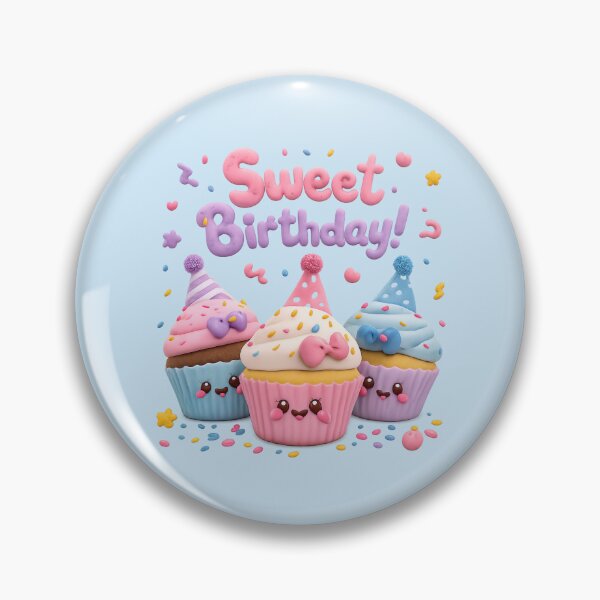 Item preview, Kawaii Cupcake Birthday Party | Cute 3D Pastel Dessert Art designed and sold by Moons Studio.