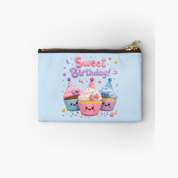 Item preview, Kawaii Cupcake Birthday Party | Cute 3D Pastel Dessert Art designed and sold by Moons Studio.