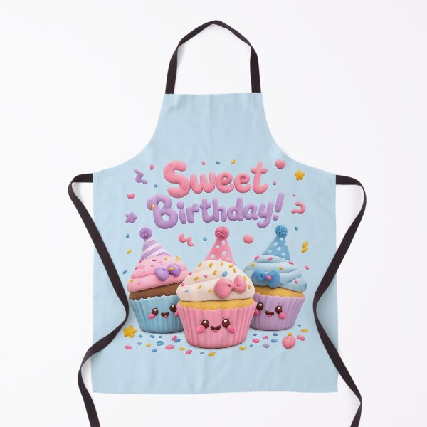 Item preview, Kawaii Cupcake Birthday Party | Cute 3D Pastel Dessert Art designed and sold by Moons Studio.
