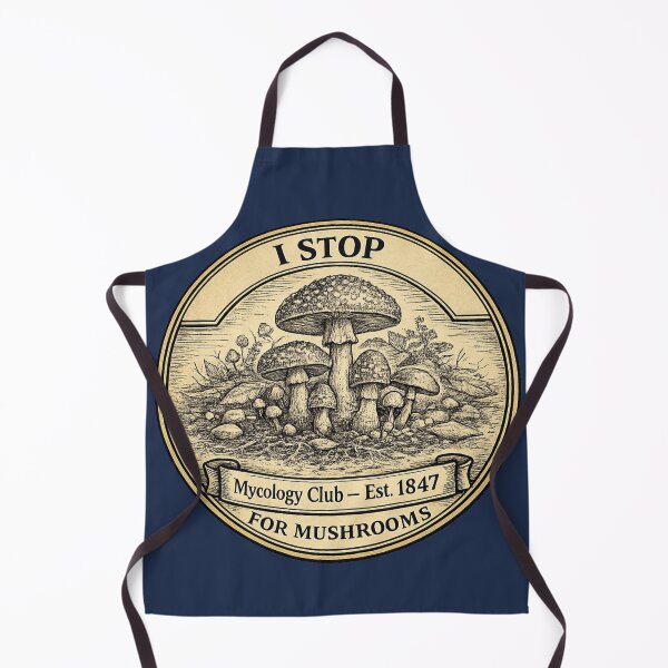 Item preview, I Stop for Mushrooms Mycology Club Vintage Badge designed and sold by CalmCapy Co.