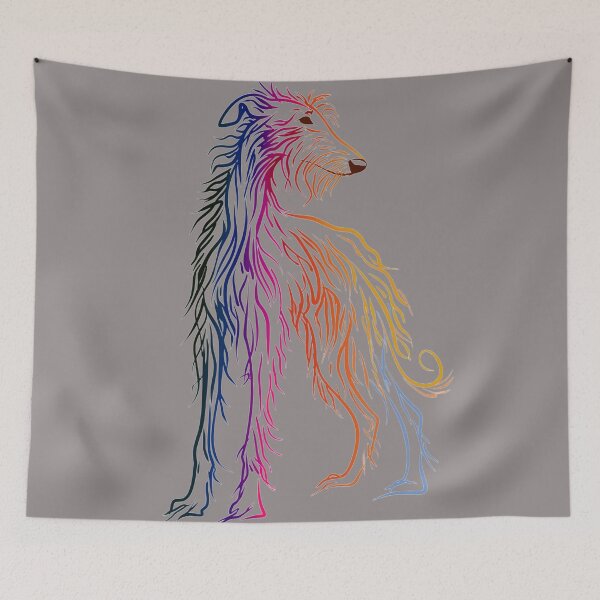 Item preview, Scottish colorful deerhound designed and sold by aghnadarragh.