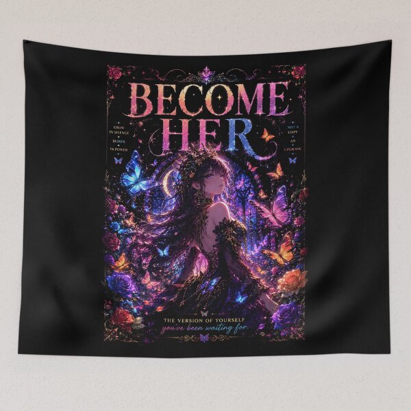 Item preview, Anime Girl Become Her Feminine Power Inspirational Aesthetic Design designed and sold by ArtsyGlaze.