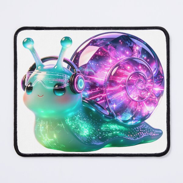 Item preview, Emerald Snail - Cyber Neon Future Glow Edition designed and sold by ABYSSLAB.