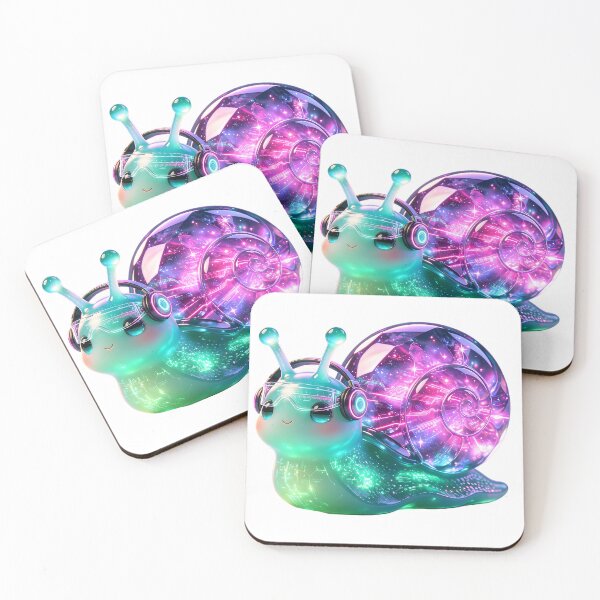 Item preview, Emerald Snail - Cyber Neon Future Glow Edition designed and sold by ABYSSLAB.