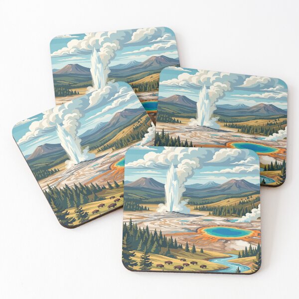 Item preview, Yellowstone National Park USA Travel Vintage designed and sold by RareDeerArt.