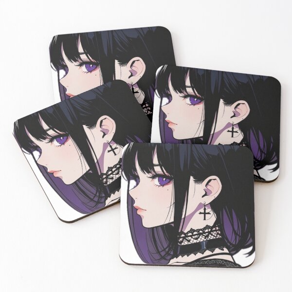 Item preview, Purple Eyes Goth Anime Girl Alternative Aesthetic designed and sold by AnimDream .