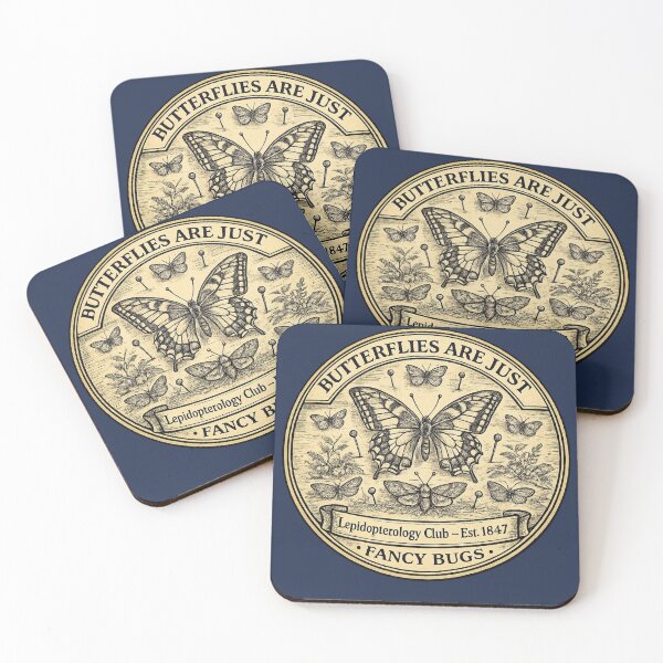 Item preview, Butterflies Are Just Fancy Bugs Lepidopterology Club designed and sold by CalmCapy Co.