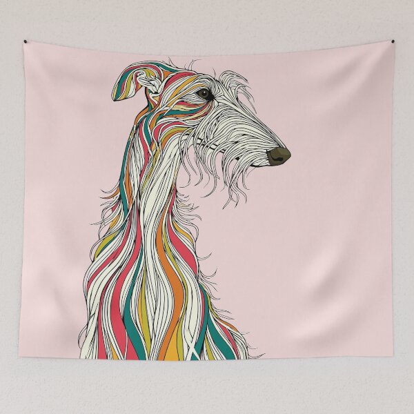 Item preview, Scottish colorful deerhound designed and sold by aghnadarragh.