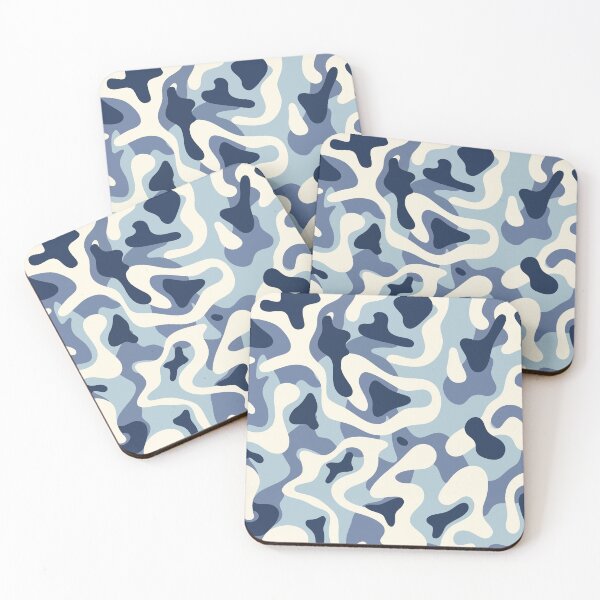 Item preview, Blue Camouflage Pattern Seamless Camo Vintage Army Blue Graphic designed and sold by WormJ.
