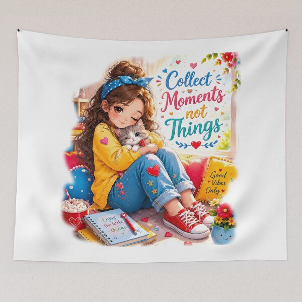 Item preview, Girl and kitten designed and sold by Geek4Art.