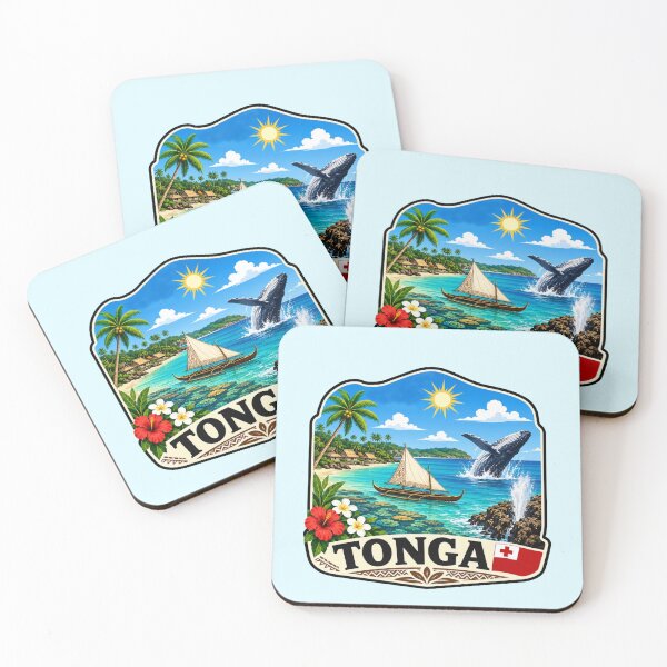 Item preview, Tonga - Tropical Lagoon & Whale designed and sold by Myra365Art.