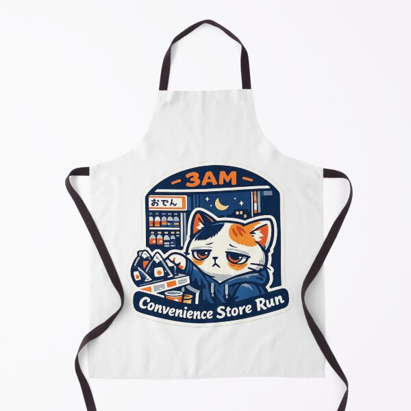 Item preview, 3AM Convenience Store Run Cat Sticker | Japanese Kawaii Cat Decal designed and sold by CozyNekoClub.