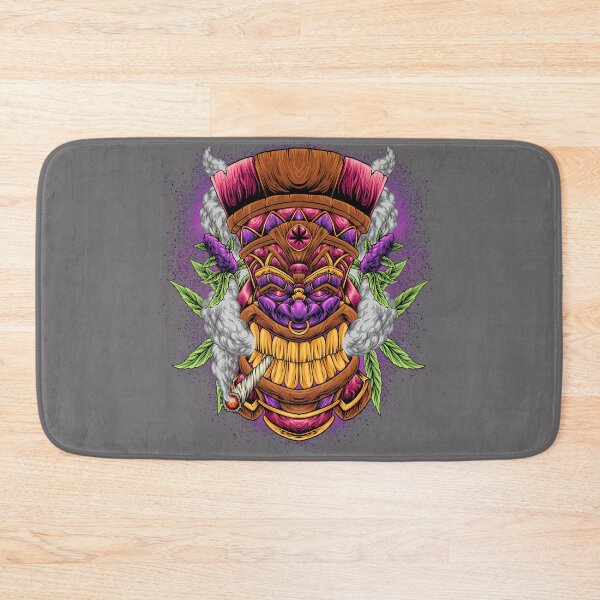 Item preview, Mens Funny Weed Marijuana Smoking Tiki Man Totem Mask Performance designed and sold by KristineLi.