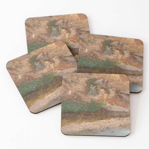 Item preview, Sunlit Stream Bank, Lush Forest Landscape Nature Print designed and sold by Ariadne-Creates.