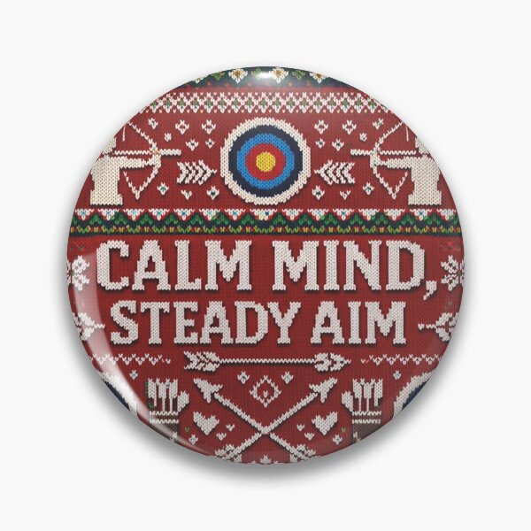 Item preview, Calm mind steady aim saying in archer knitting pattern designed and sold by Mauswohn.