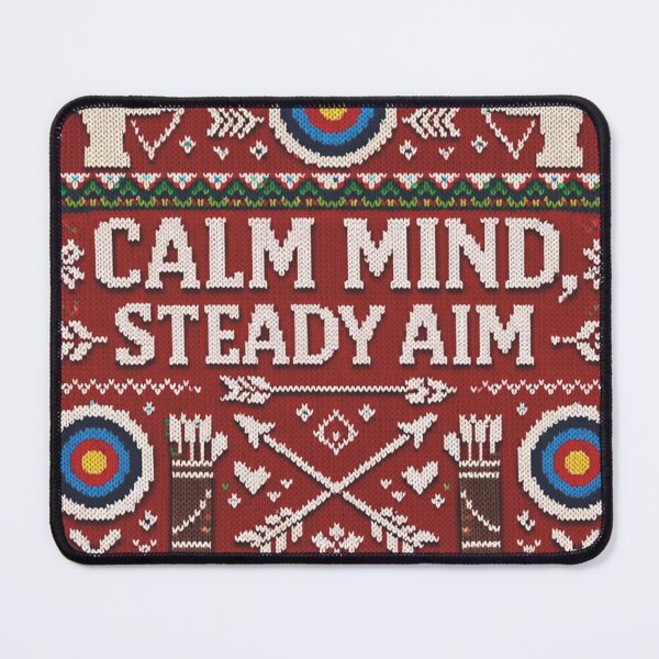 Item preview, Calm mind steady aim saying in archer knitting pattern designed and sold by Mauswohn.