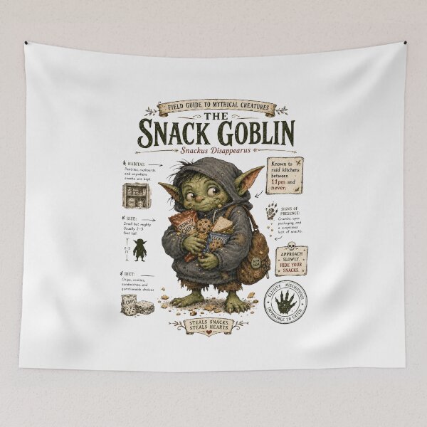 Item preview, Funny Snack Goblin Field Guide T-Shirt designed and sold by AndreBarnard.