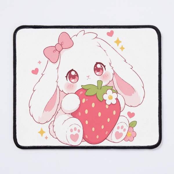 Item preview, Cute Strawberry Bunny Cartoon Art designed and sold by StickersHul.