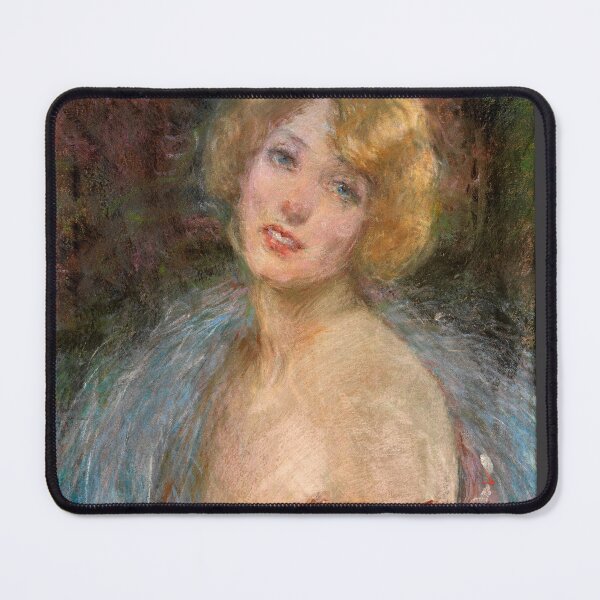 Item preview, Blonde Girl with Boa, Vintage Pastel Art Print designed and sold by Ariadne-Creates.