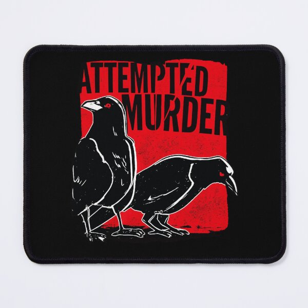 Item preview, Attempted Murder Crow Dark Humor Bird Pun designed and sold by Ekonolotie.