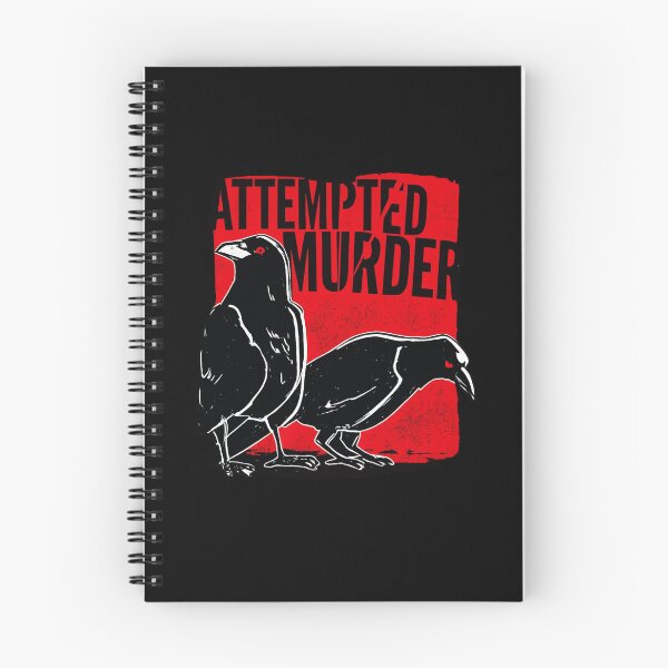 Item preview, Attempted Murder Crow Dark Humor Bird Pun designed and sold by Ekonolotie.