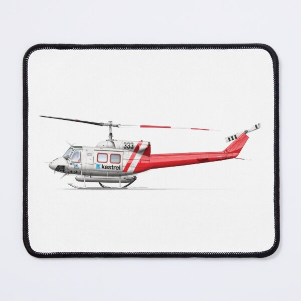Item preview, BELL 212 VH-KHO KESTREL 333 designed and sold by Grubby Fingers Aircraft Illustration.
