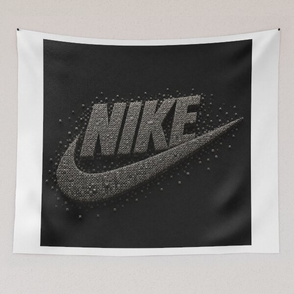 Item preview, NIKE 3D Micro-Mosaic Graphite Black – Contemporary Wall Sculpture designed and sold by JcAbstractArt.