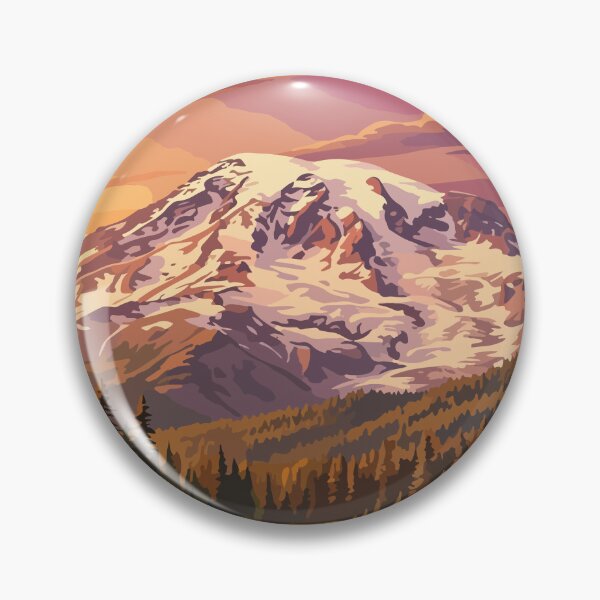 Item preview, Mount Rainier National Park USA Travel Vintage designed and sold by RareDeerArt.